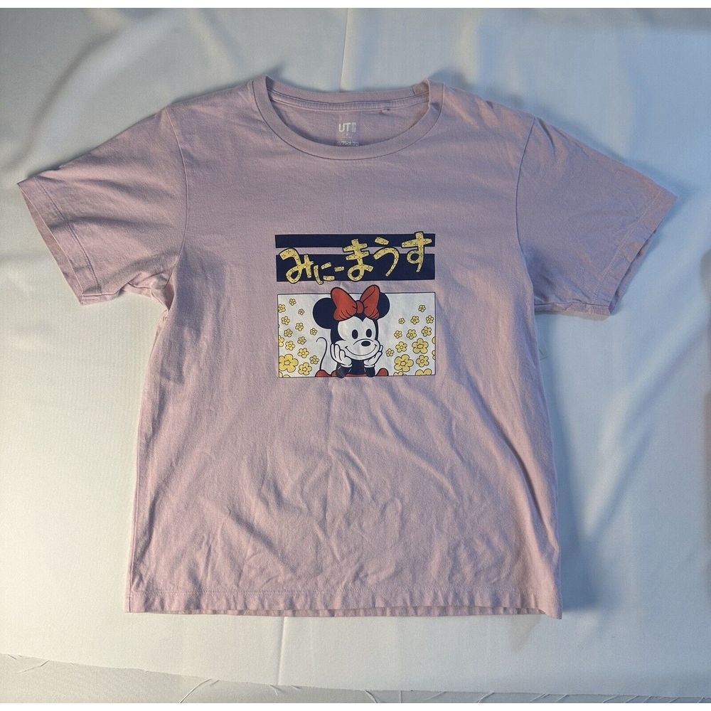 Uniqlo Disney Minnie Mouse Pink Manga Art T-shirt - Women's Size Medium